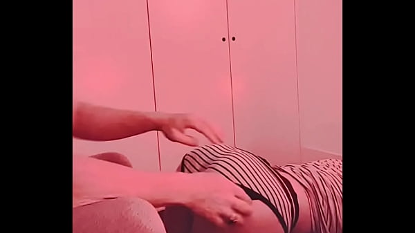 amateur twink boy gets spanked with hands and wooden spoon (wheelbarrow position) - on jeans, briefs, jockstrap and bare ass  