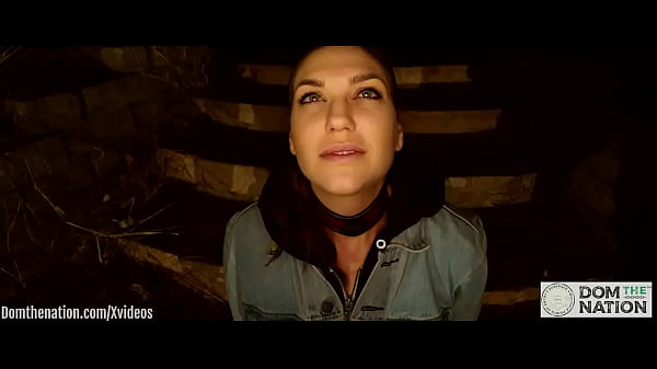 POV oral training and hard sex with domination and submission for kinky babe outside in nature