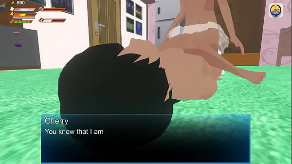 3D Game obsessed girlfriend sex scene  