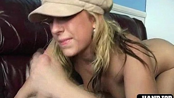 Blonde petite handjob  