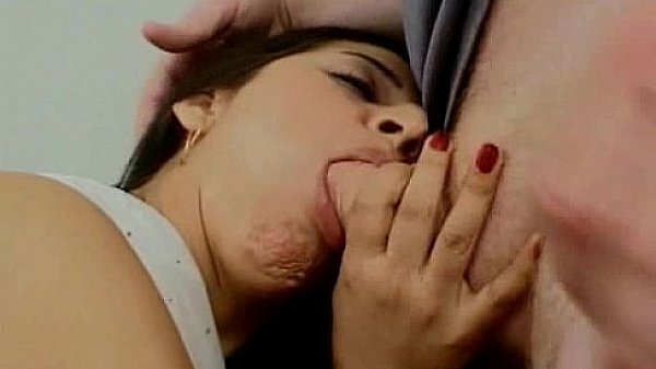 Persian slut sucks two cocks