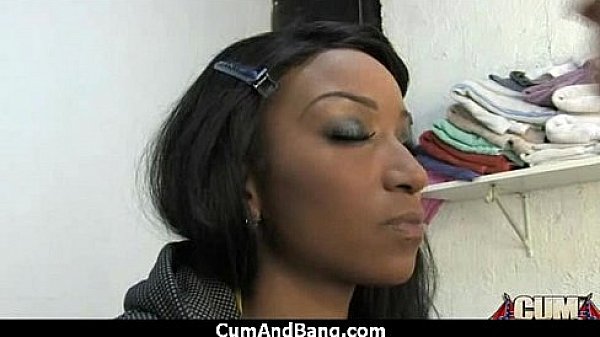 Ebony chick fucked hard in group sex action 11