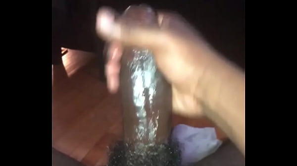 Black dick cums from jacking off