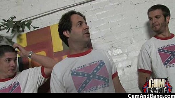 Amateur ebony interracial group sex with facial 22