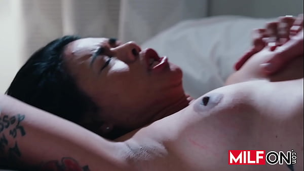 See this hot big tit mature wife suck and fuck hubby and make him cum intense