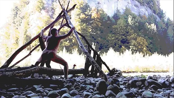 with ANEROS plug inside twerking my ass outside