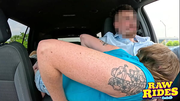 Cute Horny College Redhead With Butt Plug Masturbates And Blows Car Driver For Free Ride  