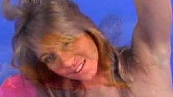 Denisa all naked on a ping pillow stripping  