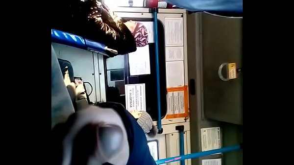 Jerk and cum in bus