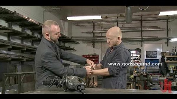 Gay boss dressed in tight leather sex 