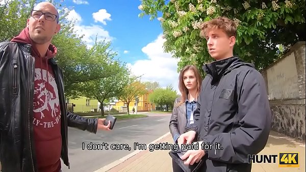 HUNT4K. Stranger offers cash to young couple for crazy sex with him
