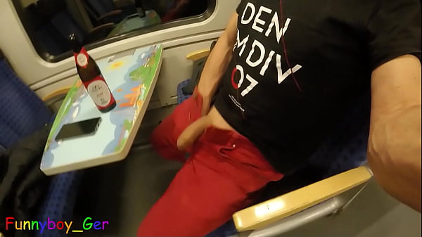 Kerl wichst seine Wurst heimlich in einem fahrenden Zug (S)