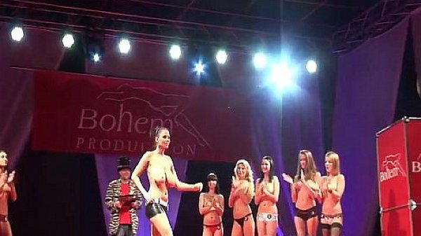 Hot strippers walking in sexy lingerie