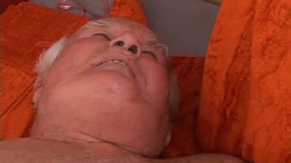 Blonde babe with big tits gets fucked by an old man