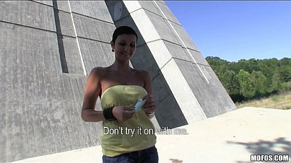 Sexy Czech girl with a perfect body is paid for sex in public