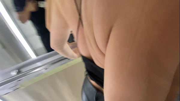 Fuck with unknown big boobs girl in the elevator