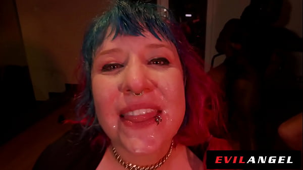 Curvy Busty Babe Cum Glazed and Gangbanged