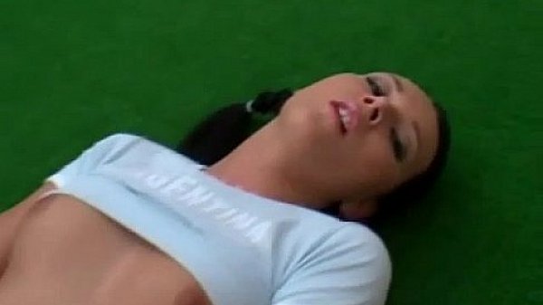 Argentinian football hottie stripping down