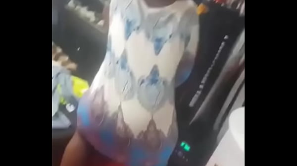 African woman twerking big booty in public