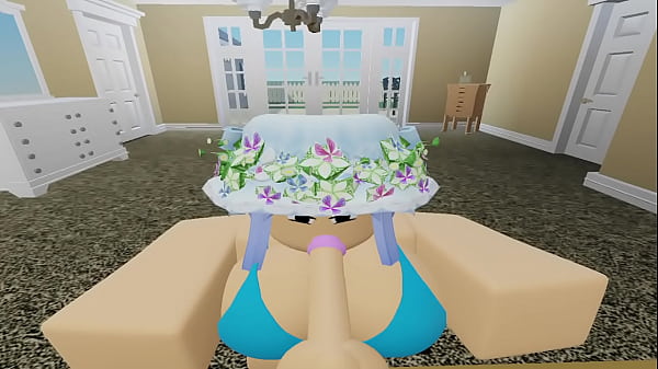 Roblox girl sucks big step bros dick after little sis sees it  