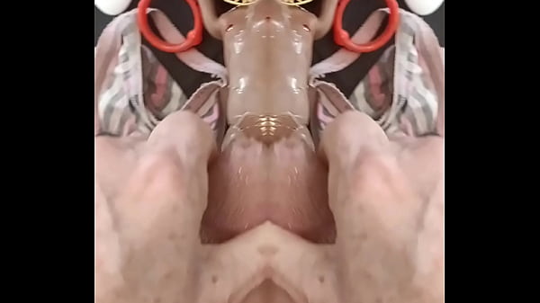 The anal stimulus of a new vibrating Plug excited my penis to generate Gobs of cum that splashed the cleavage of my Barbie doll