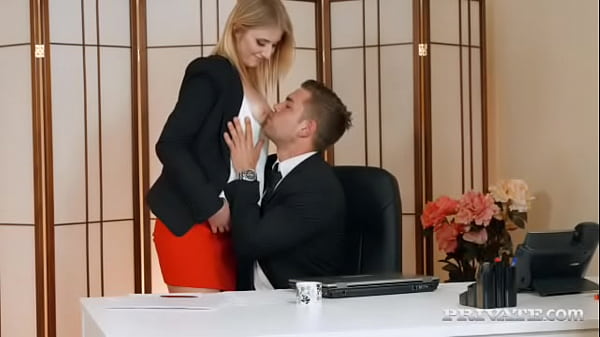Blonde Secretary Aria Logan Sucks Her Boss&rsquo;s Hard Cock