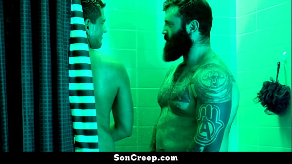 Daddy Asks His Boy to Bend for Him in The Shower - Soncreep 