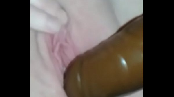 Fucking my big toy while my husband watches me