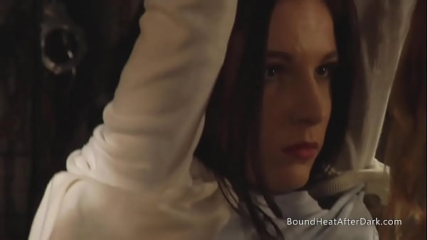 Sexy Pale White Lesbian Slave With Big Natural Tits Moans And Orgasms 