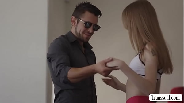 Stepbro visits his shemale stepsister and he lets her throat his big cock passionately.In return,he licks her ass and barebacks it so deep and hard. 