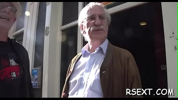 Tattooed older gives blow job