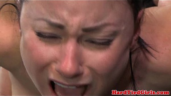 Mouth gagged slut in bondage session