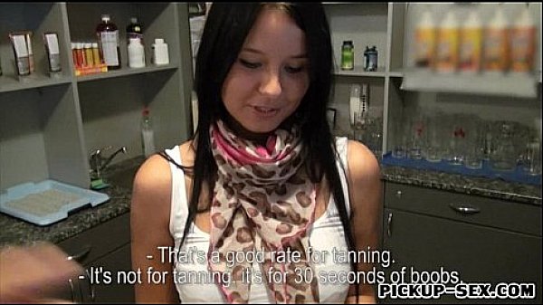 Busty European slut Nadine rides a dick for money  