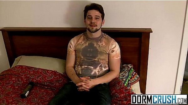 Rugged look Lucas shows off his huge balls and hard cock