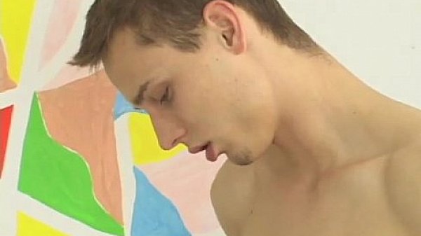 Sexy gay Jake and Sterling take turns gargling on meatpipe and eating