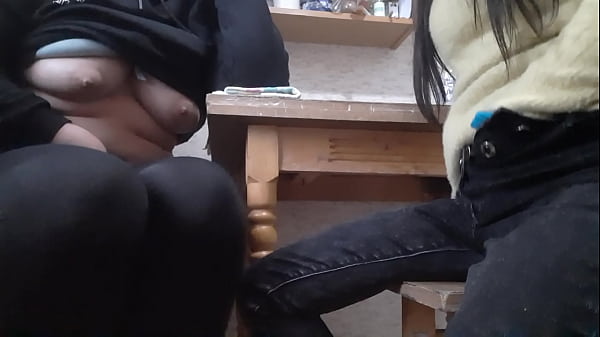 I and my girl jerk off to the loud moans of our neighbors who are fucking  