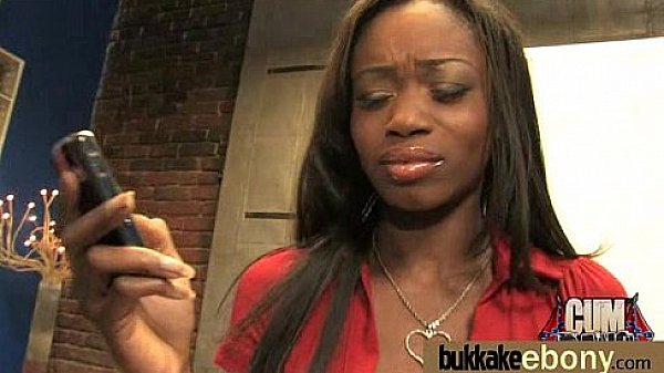 Ebony girl gang banged and covered in cum 5