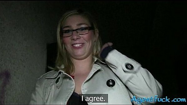 Real amateur blonde girl in glasses screwed up in exchange for money