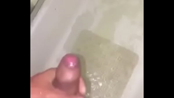 Big cumshot in shower