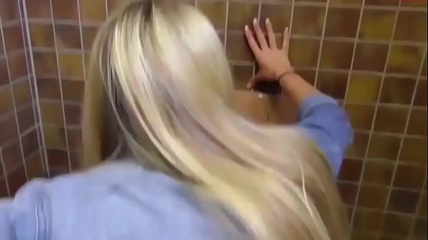 Blonde amateur public restroom fuck