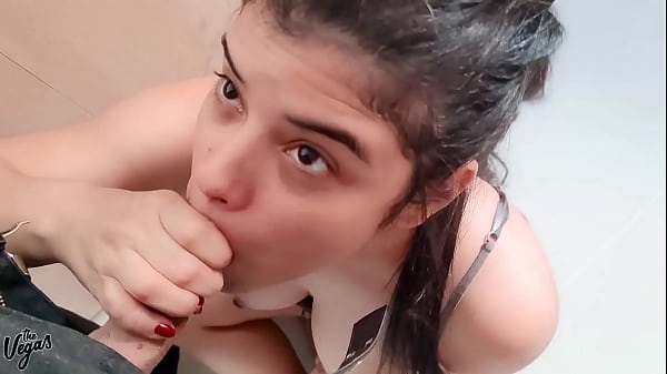 Hiding out to suck some cock! She just can't resist!  