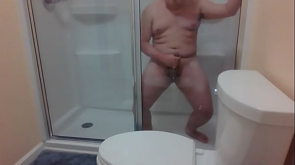 Gay Asian Jerks His Cock in Hotel Bathroom