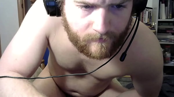 Muscular dude With Beard Licks up Cum