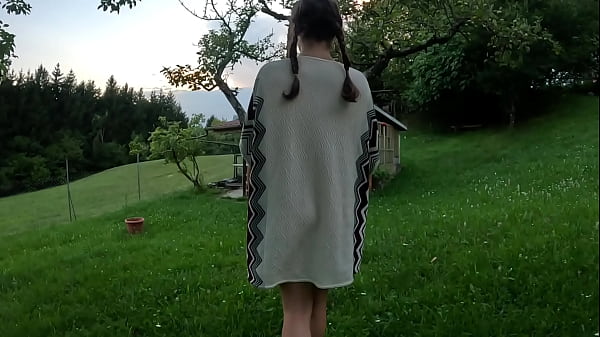 I walk and undress outdoors because I'm too excited  