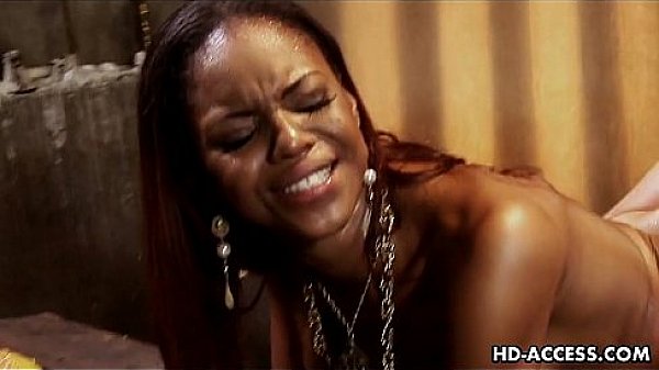 Ebony babe Marie Luv gets a white anal fuck