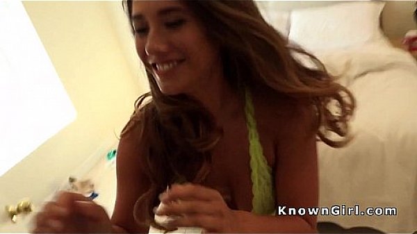 Dude recording sex with hot girlfriend in bedroom