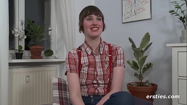 Cute Short Haired German Babe Gets Off alone