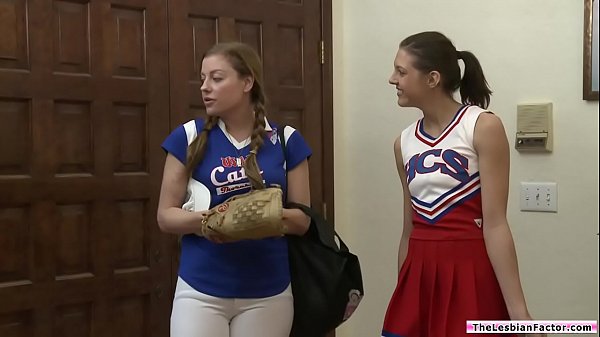 A teen cheer leader facesitted by lesbian football captain  