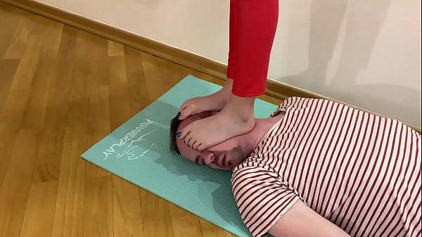 Petite Sexy Girl - Hard FaceStanding With Bare Feet - Full Weight Feet Domination Femdom (Preview)  