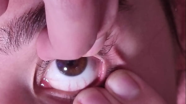 Cum into open eye extreme close up | cum desperation 